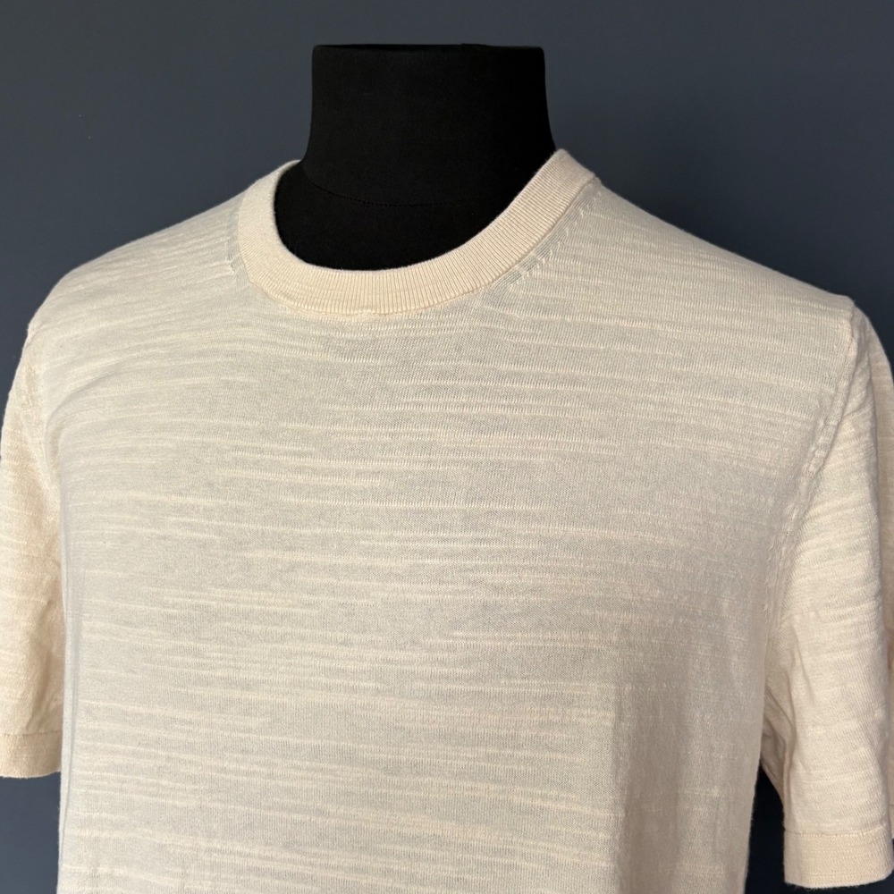 Buck Mason Avalon Slub Knit Tee Short Sleeve Sweater | Mens L | Ribbed